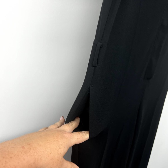 J. Crew Mercantile Jumpsuit 4 V-Neck Short Sleeve Button Front Pocket Black NWT - Picture 6 of 9